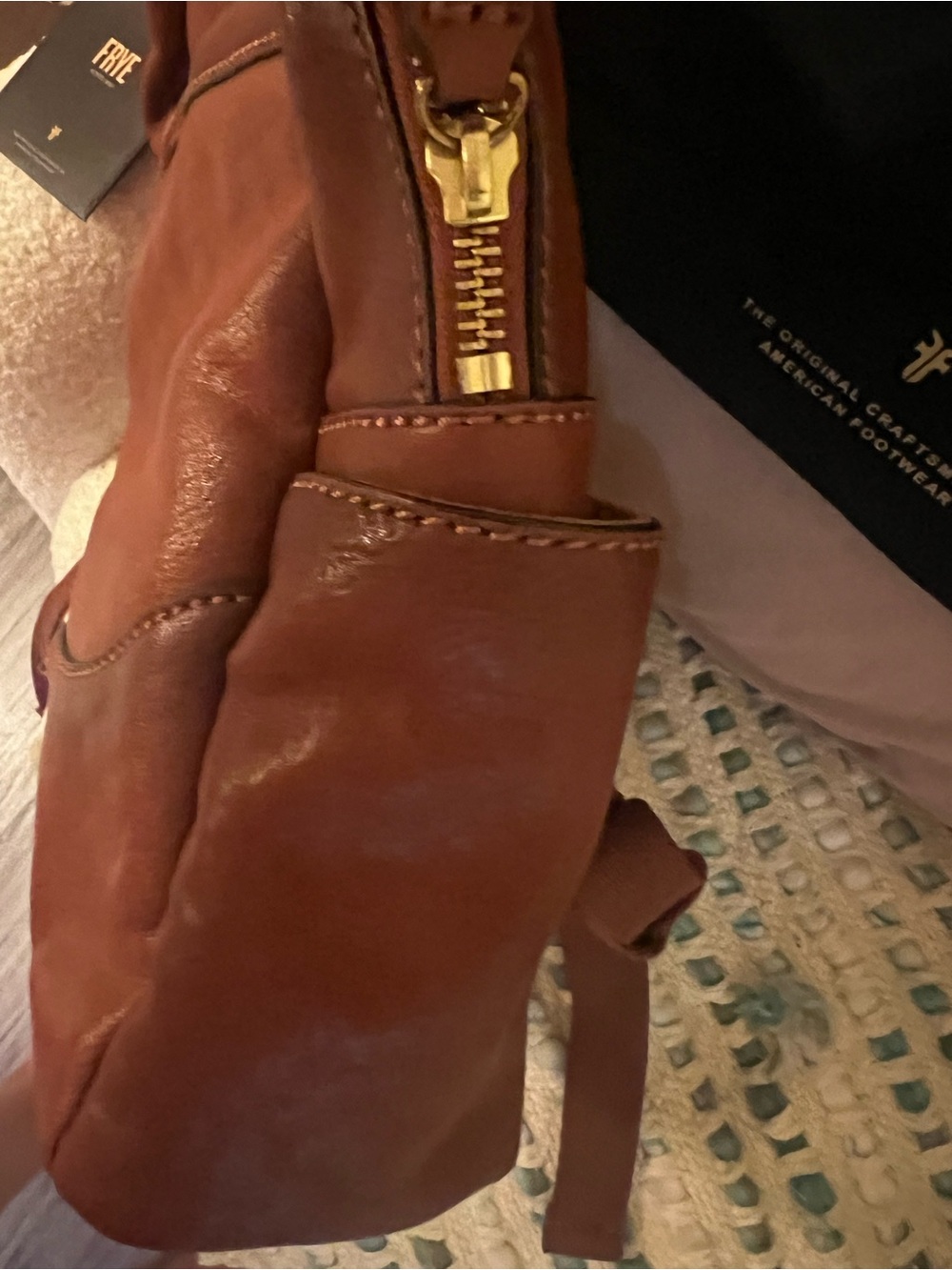 Frye Rustic Chestnut Leather Mini Backpack - Picture 7 of 10